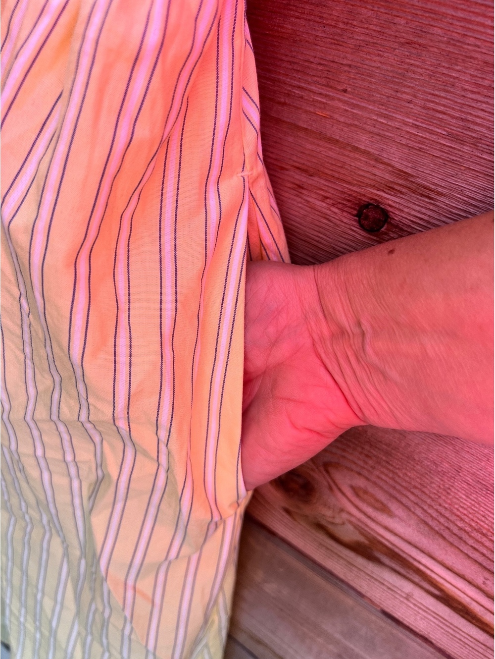 Yellow Striped Sundress with Adjustable Spaghetti Straps and Smocked Bodice, POC